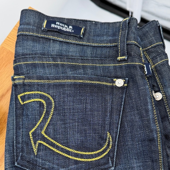 Rock & Republic Dark Indigo Bootcut Jeans 28 - Picture 3 of 9
